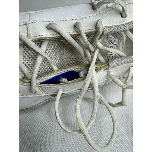 ASICS Cheer 6 Women's Cheerleading Shoe Q261Y Size 8.5 White W/Blue Color Swatch - Picture 8 of 11